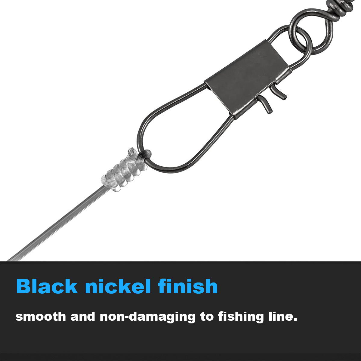 Black Barrel Snap Swivel