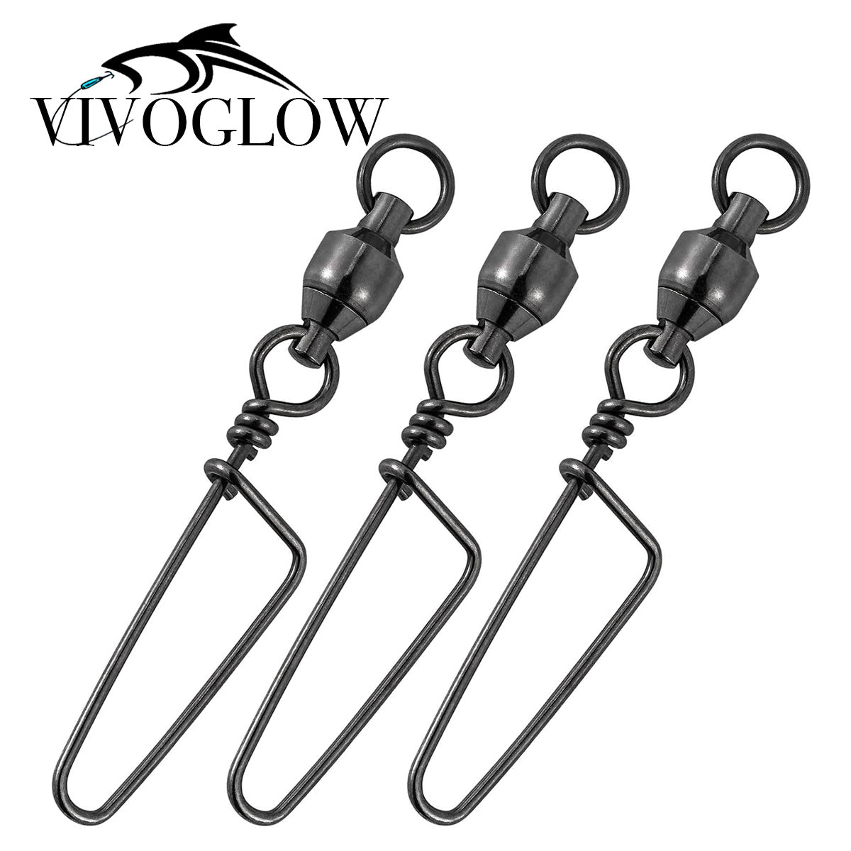 Black Ball Bearing Coastlock Snap Swivel