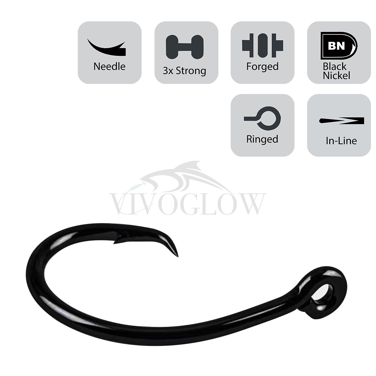 Inline Circle Hooks - 3X Strong