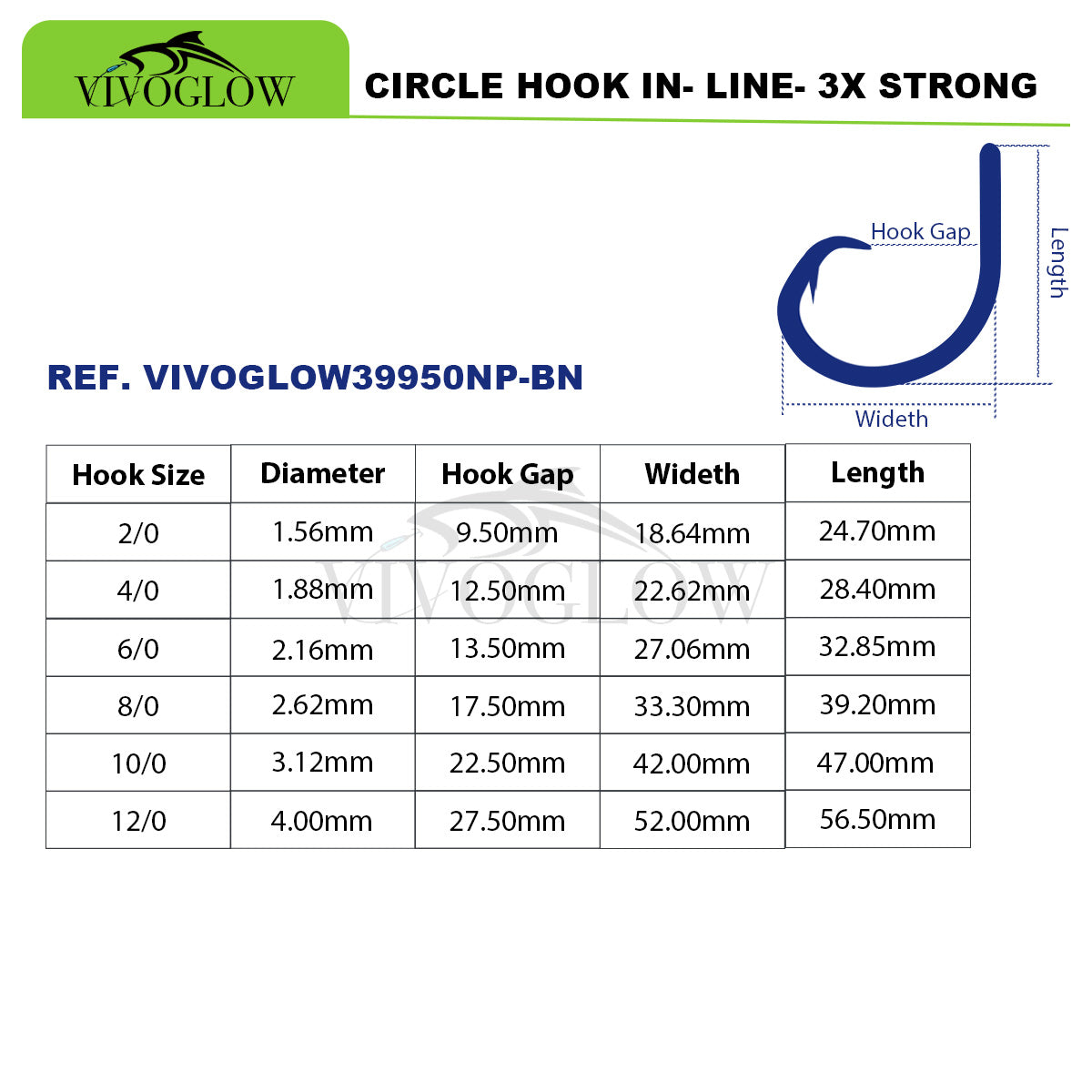Inline Circle Hooks - 3X Strong