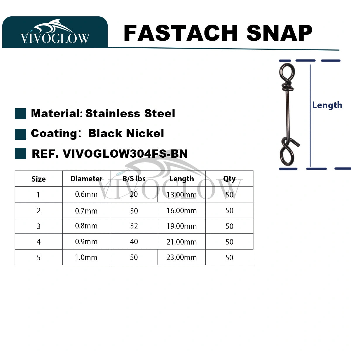 Fishing Fastach Snap Fastach Clip
