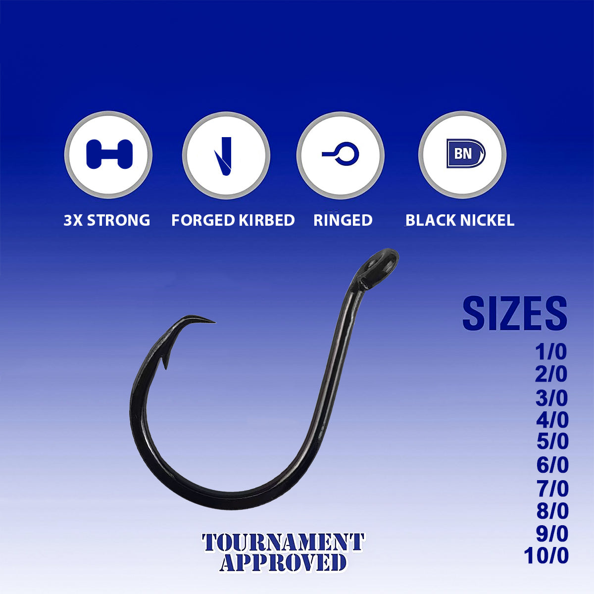 Heavy Octopus Circle Hooks Fishing Hooks 3X Strong