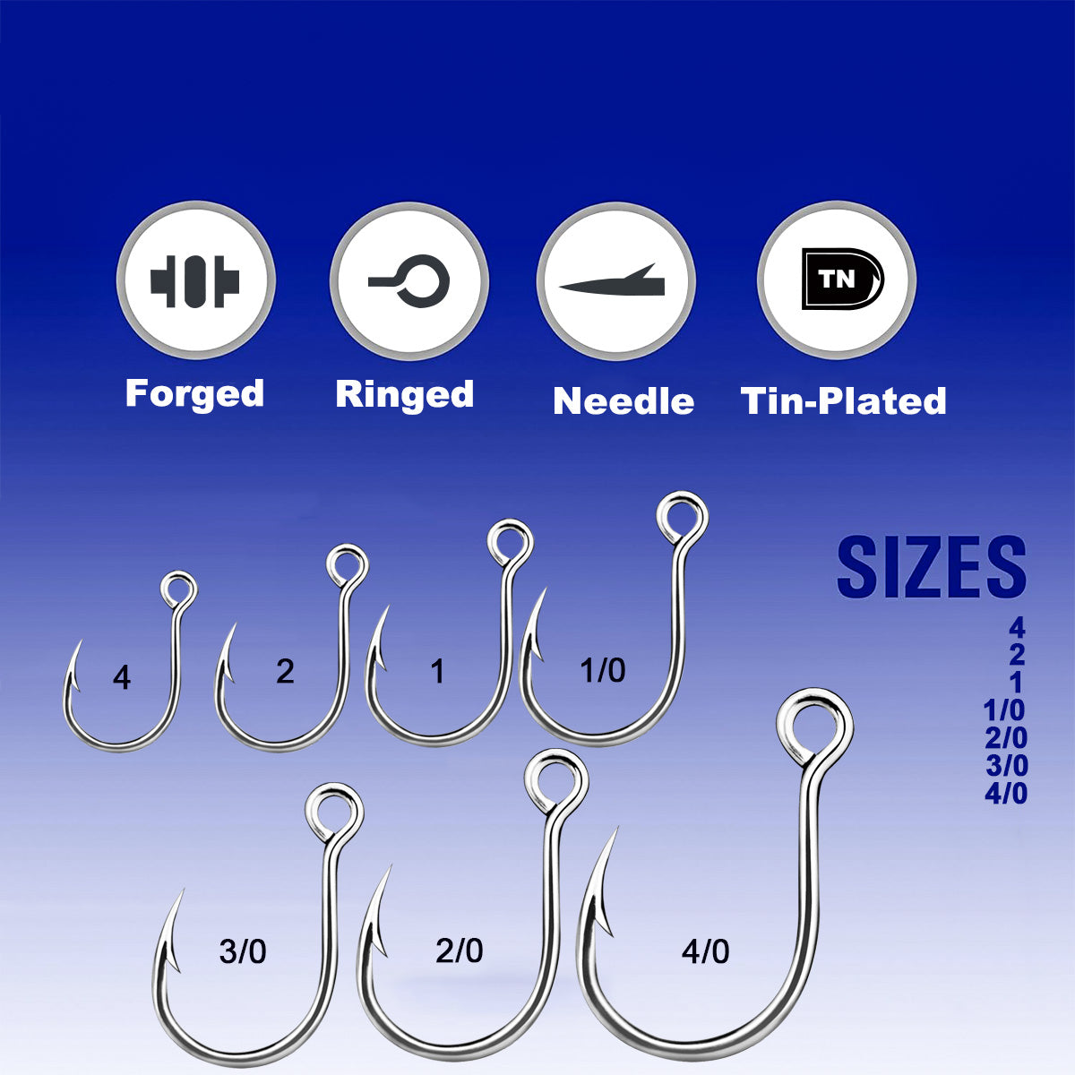 In-line Single Hooks For Lures