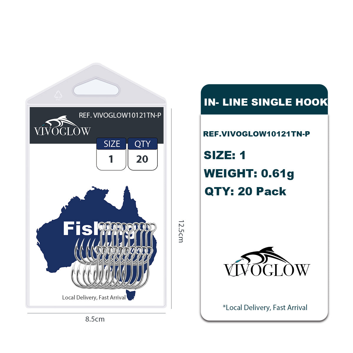 In-line Single Hooks For Lures