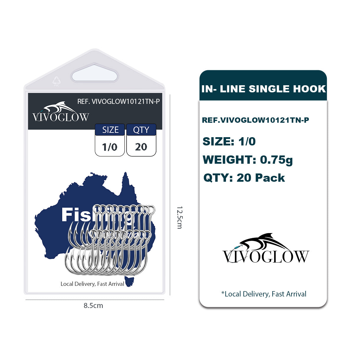 In-line Single Hooks For Lures