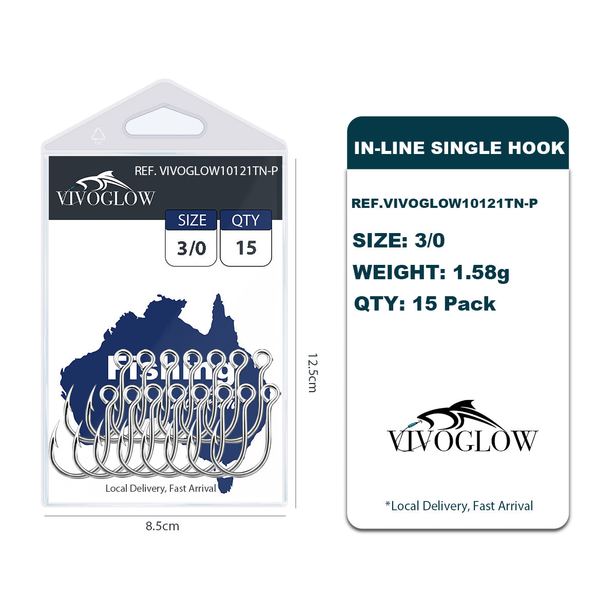 In-line Single Hooks For Lures