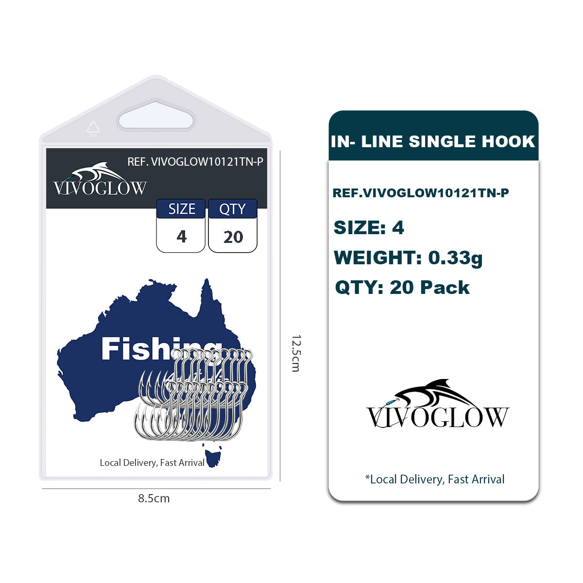 In-line Single Hooks For Lures