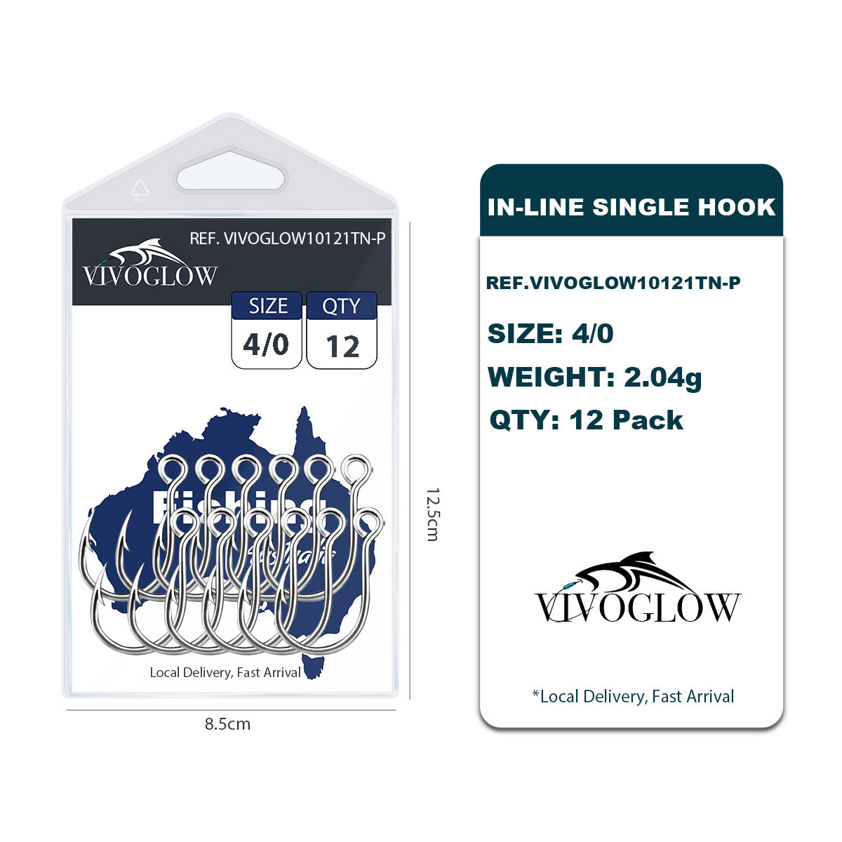 In-line Single Hooks For Lures
