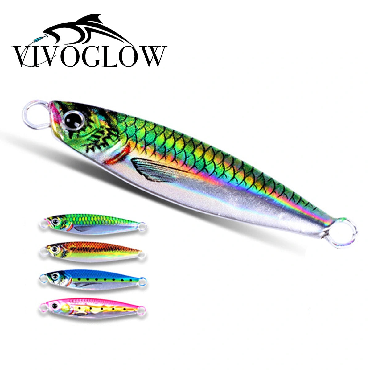 Metal Lures Glow Saltwater Fishing Lures 40g 60g 80g
