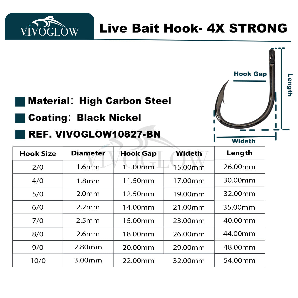 Live Bait Hooks 4X Strong