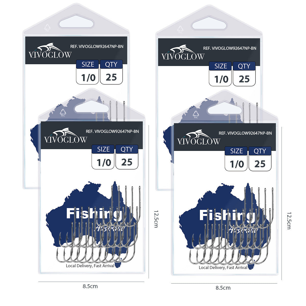 Long Baitholder Hooks- Black Nickel