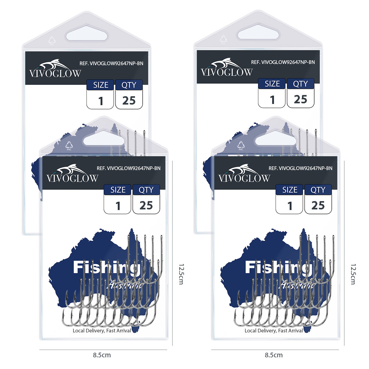 Long Baitholder Hooks- Black Nickel