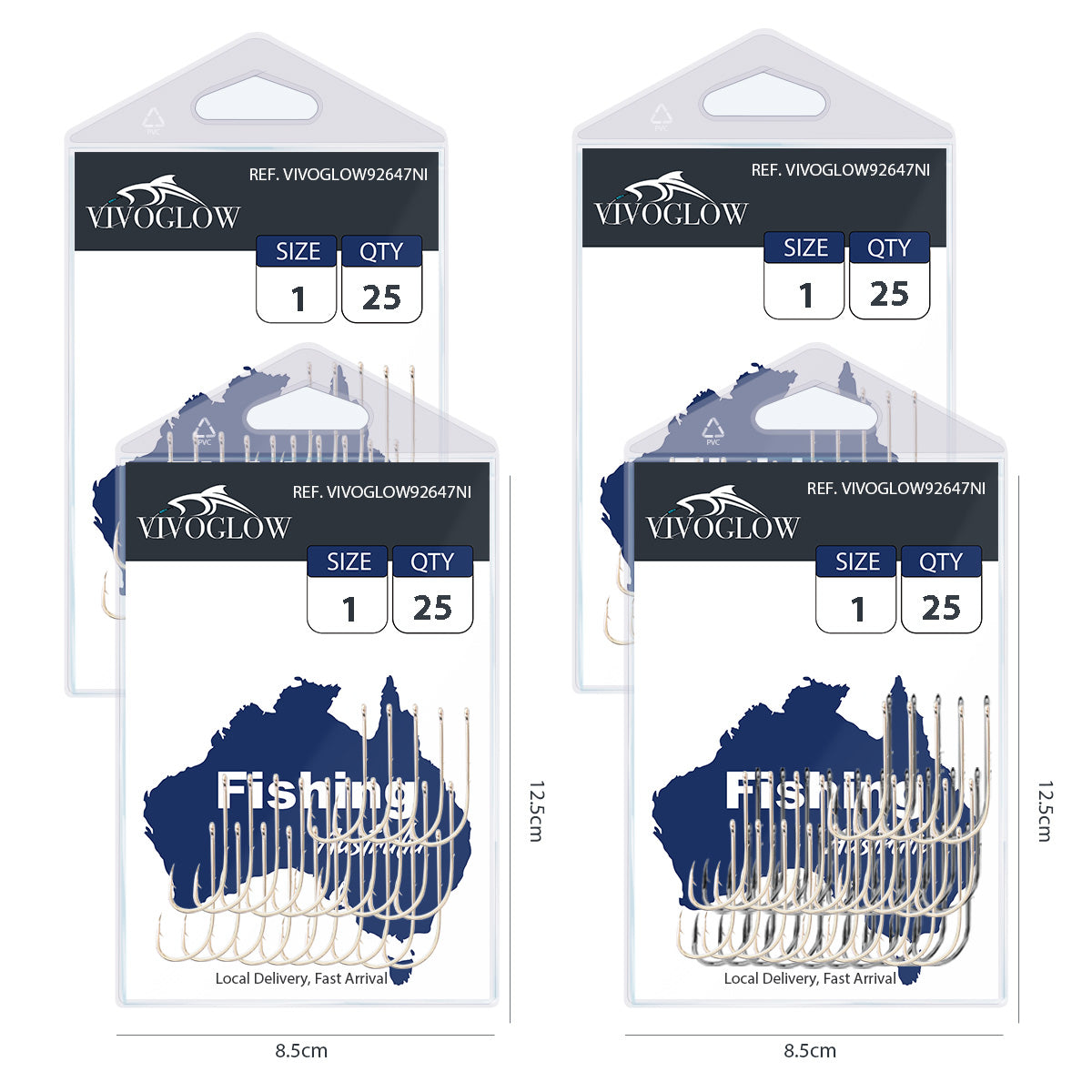 Long Baitholder Hooks- Bright Nicke