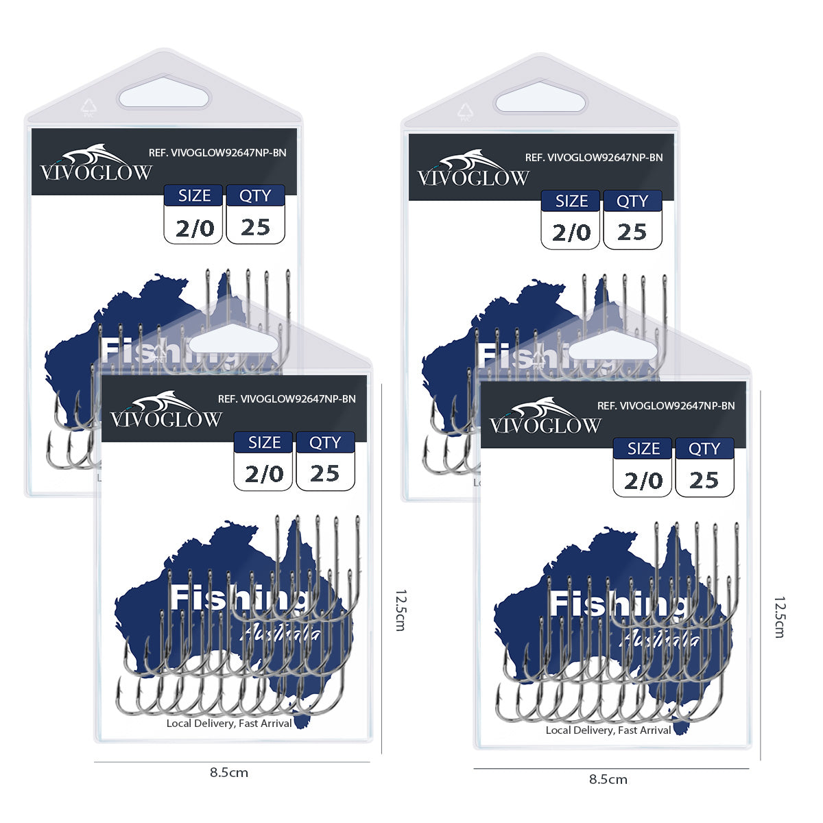 Long Baitholder Hooks- Black Nickel