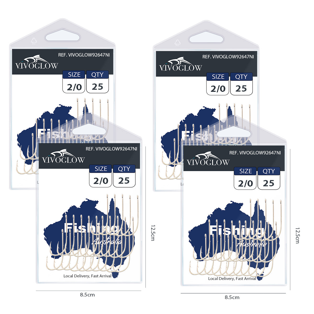 Long Baitholder Hooks- Bright Nicke