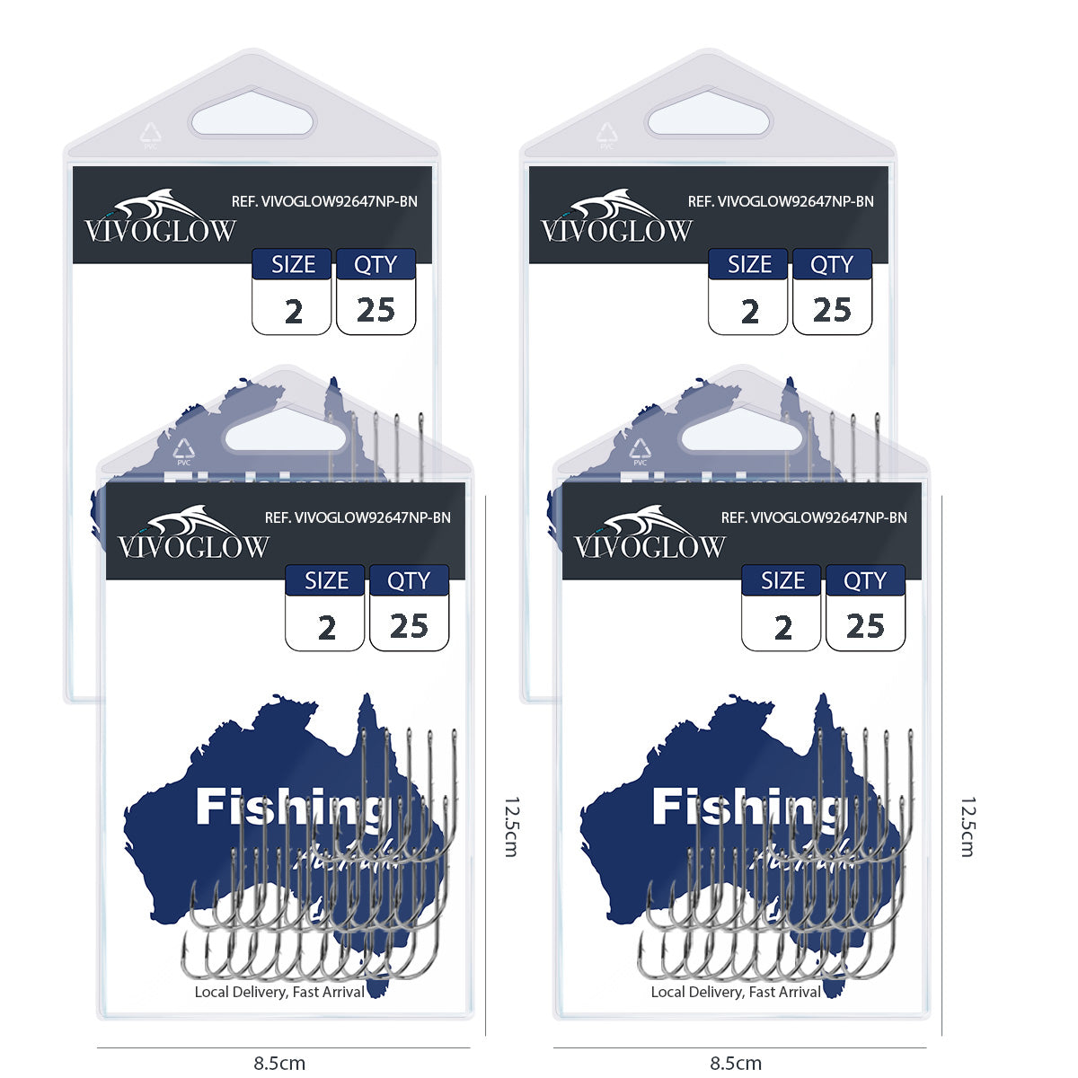 Long Baitholder Hooks- Black Nickel