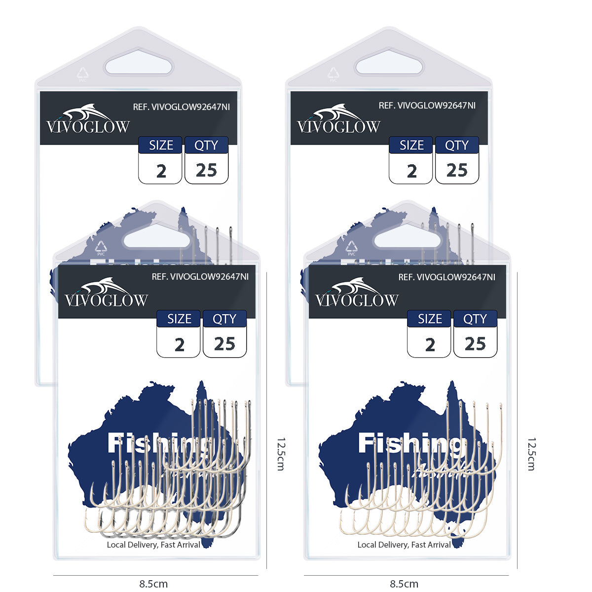 Long Baitholder Hooks- Bright Nicke