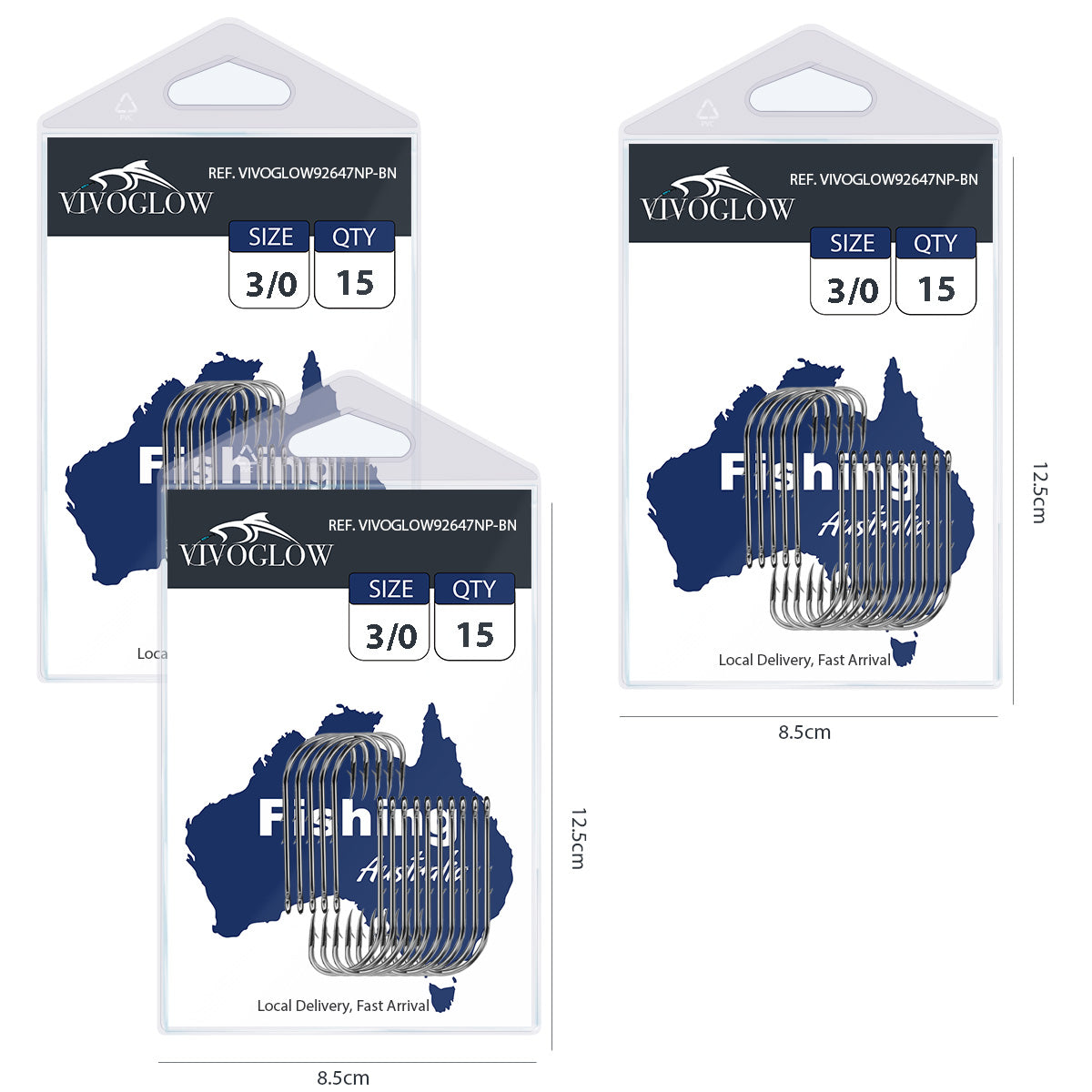 Long Baitholder Hooks- Black Nickel