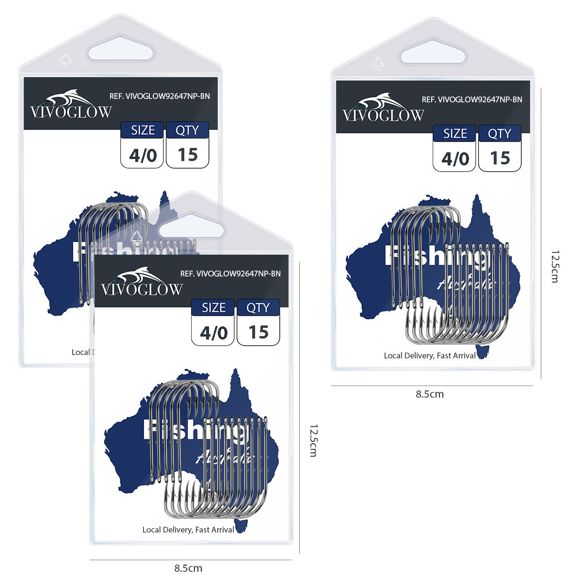 Long Baitholder Hooks- Black Nickel