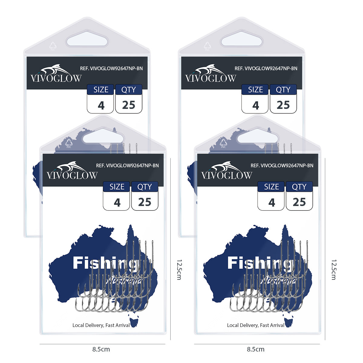 Long Baitholder Hooks- Black Nickel