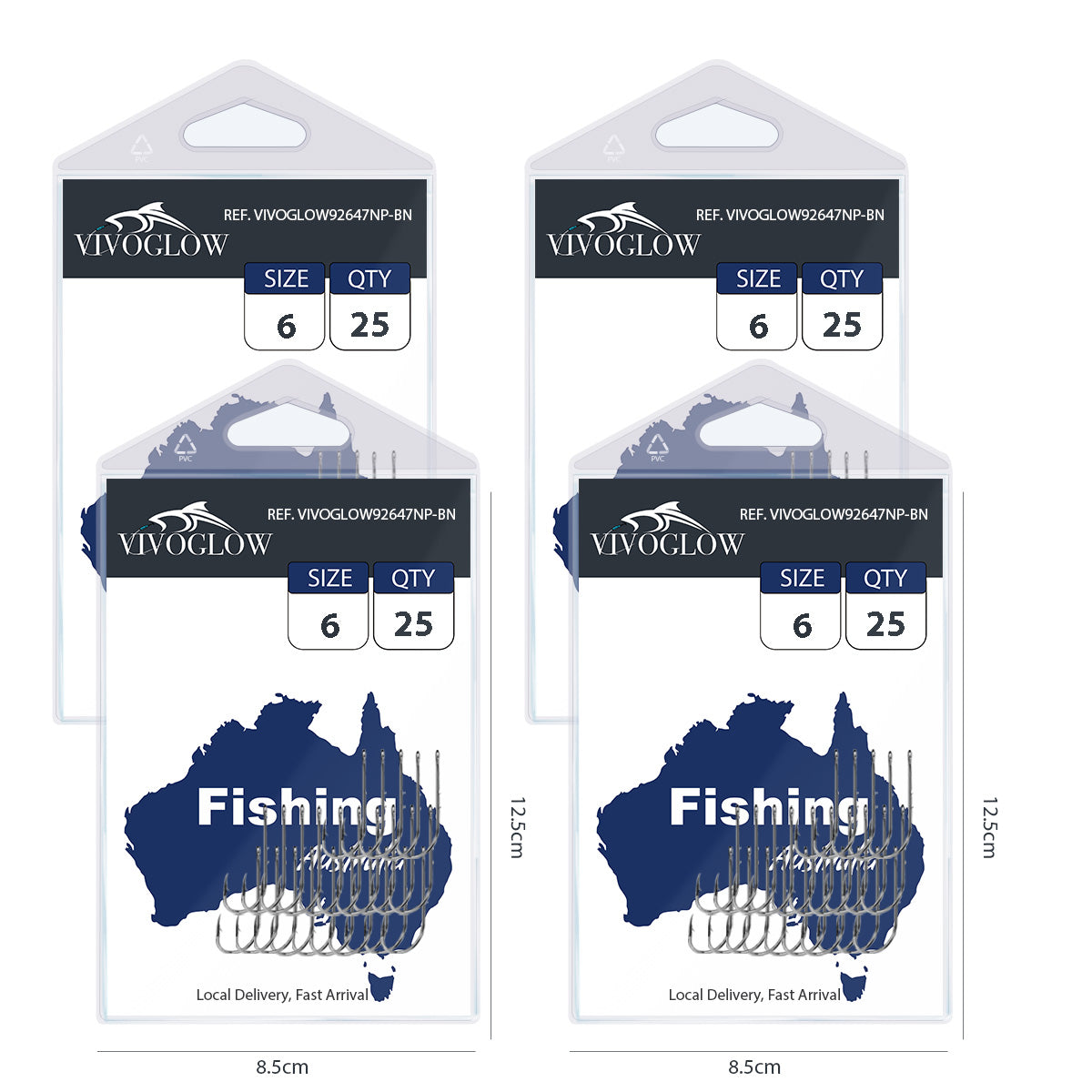 Long Baitholder Hooks- Black Nickel