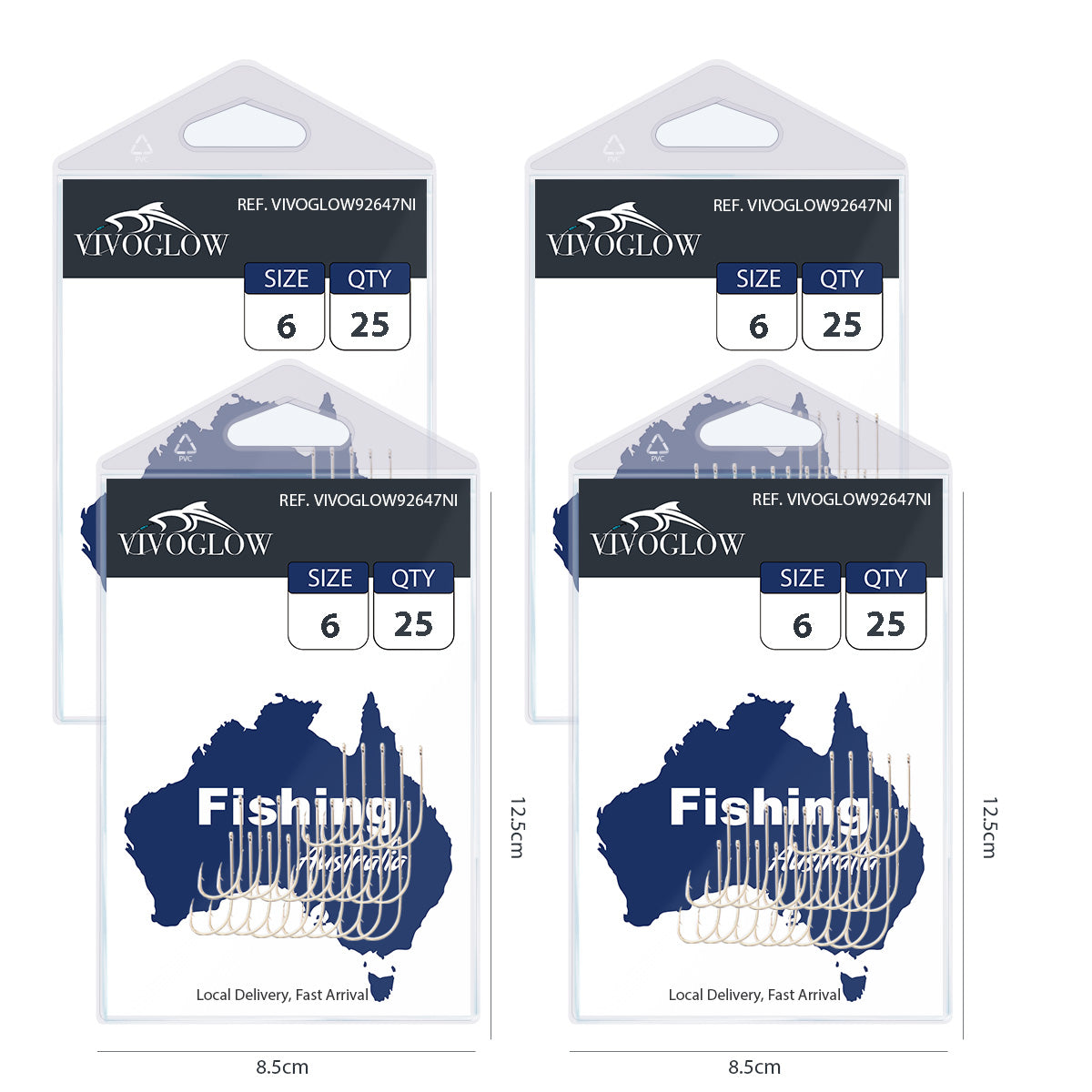 Long Baitholder Hooks- Bright Nicke