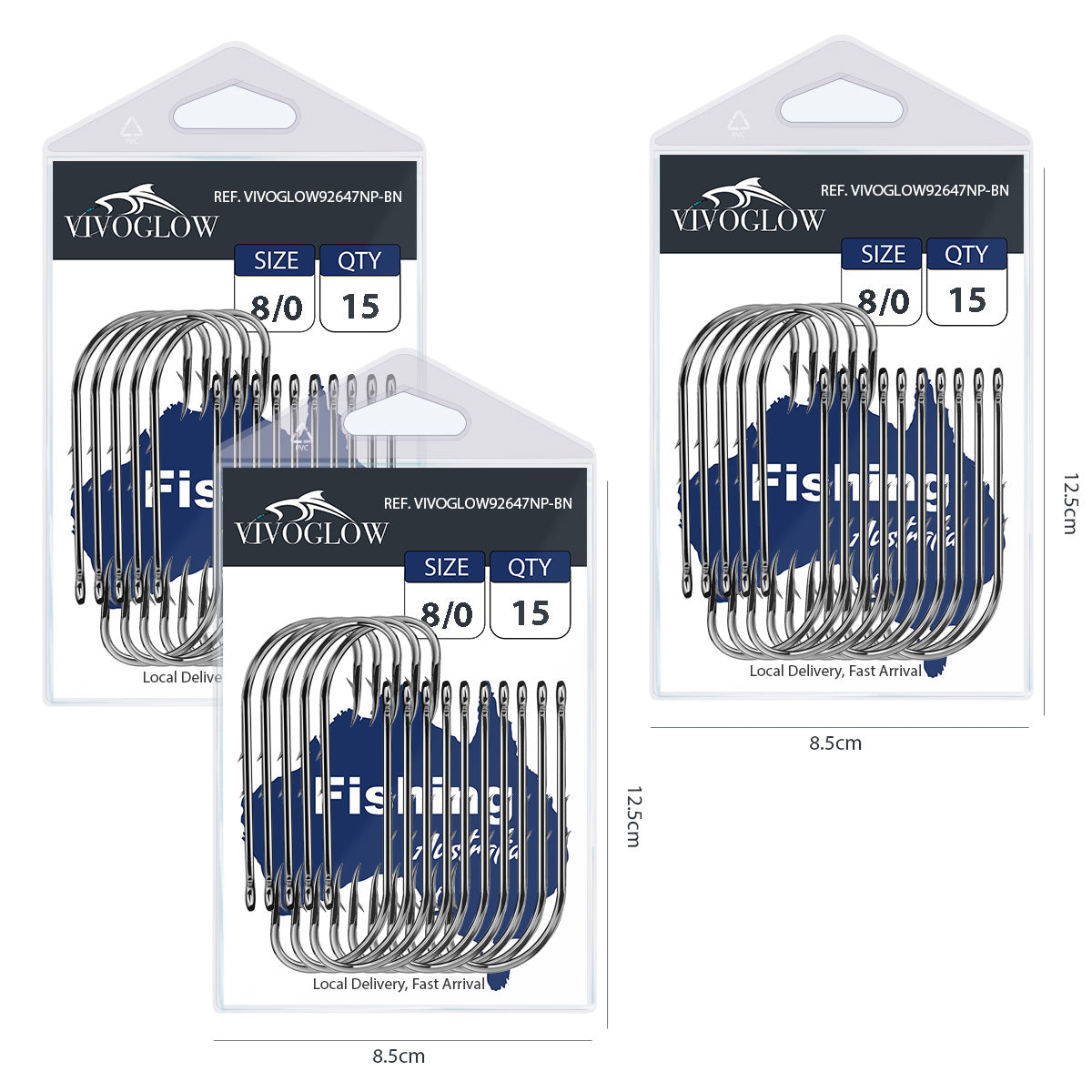 Long Baitholder Hooks- Black Nickel