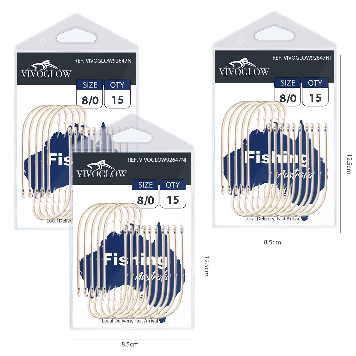 Long Baitholder Hooks- Bright Nicke