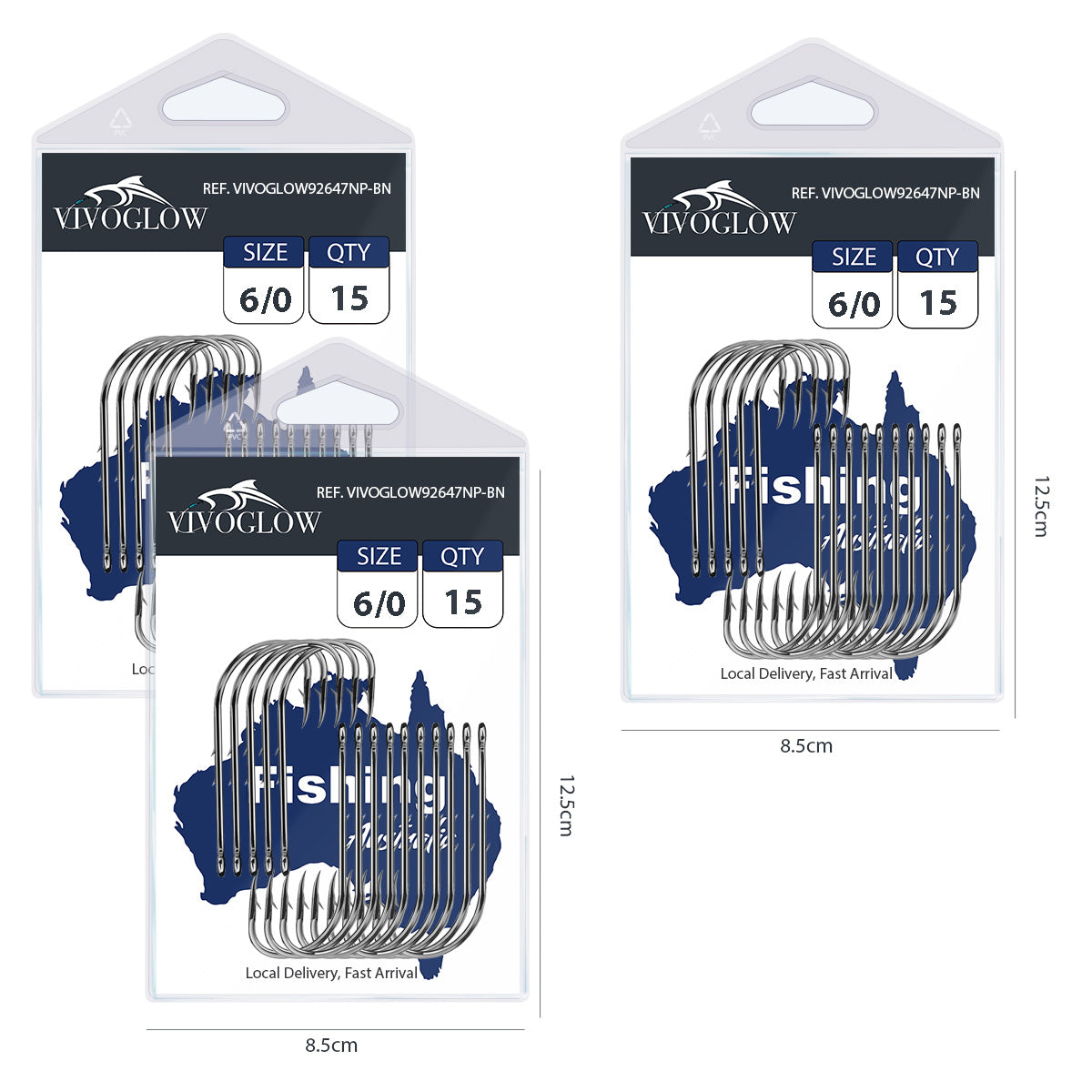 Long Baitholder Hooks- Black Nickel