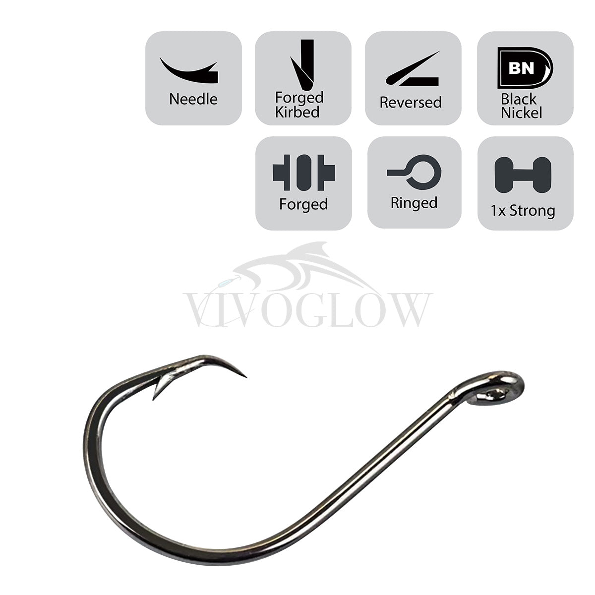 Octopus Circle Hooks- 1x Strong