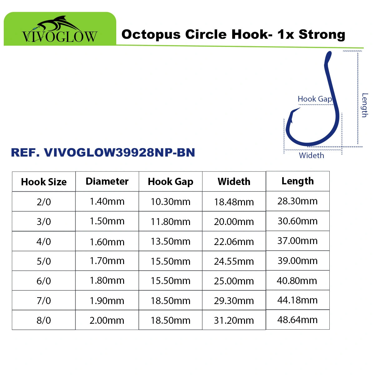 Octopus Circle Hooks- 1x Strong