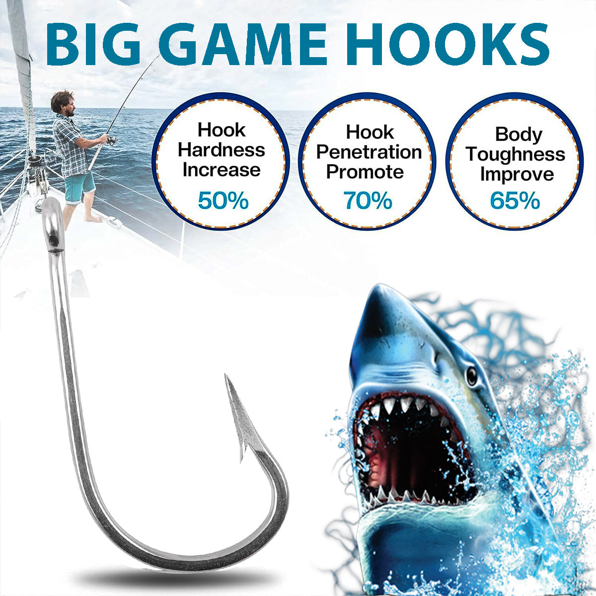Stainless Southern & Tuna Big Game Hooks
