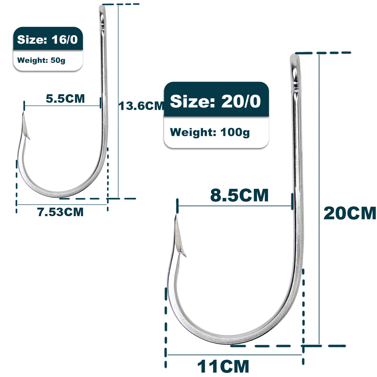 Stainless Southern & Tuna Big Game Hooks