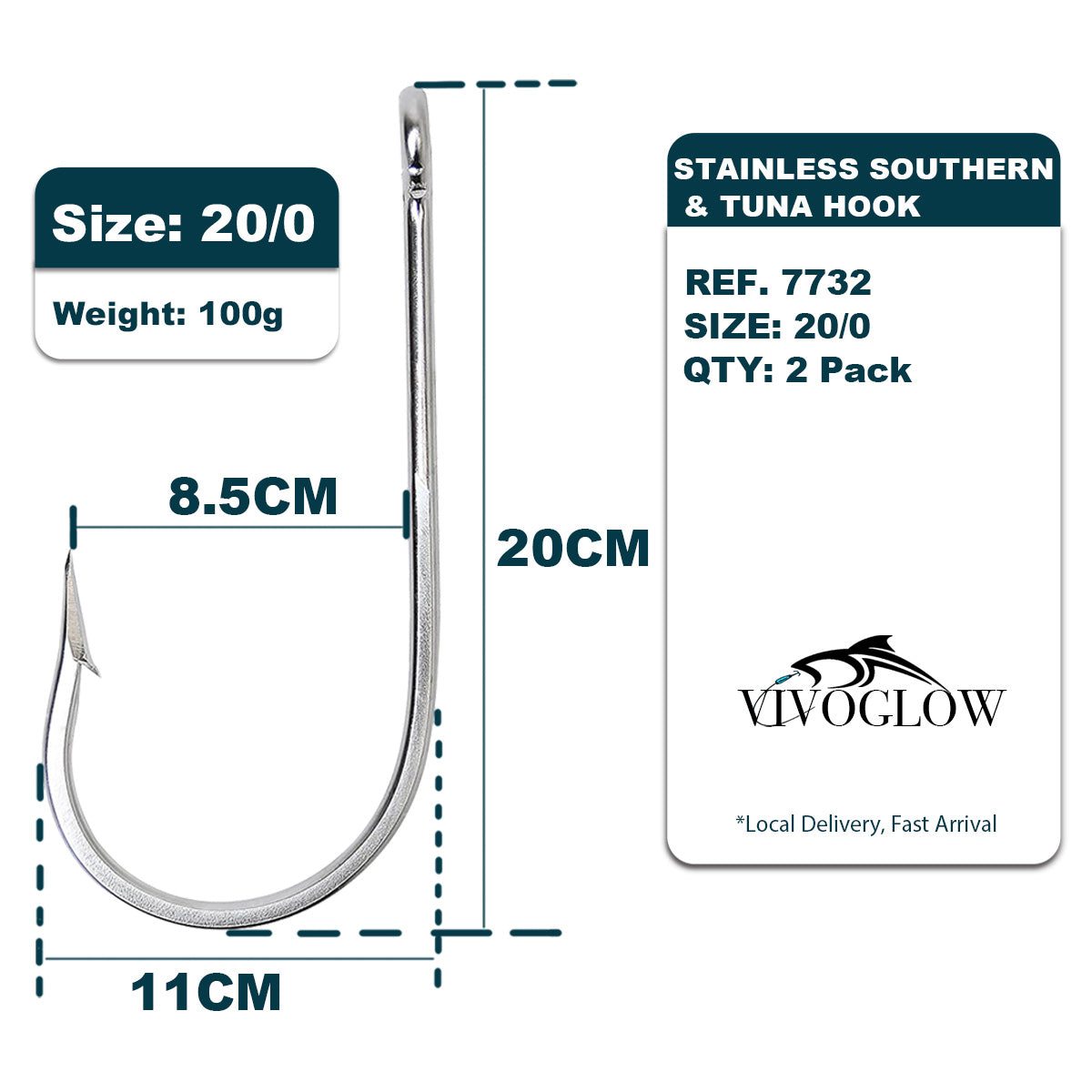 Stainless Southern & Tuna Big Game Hooks