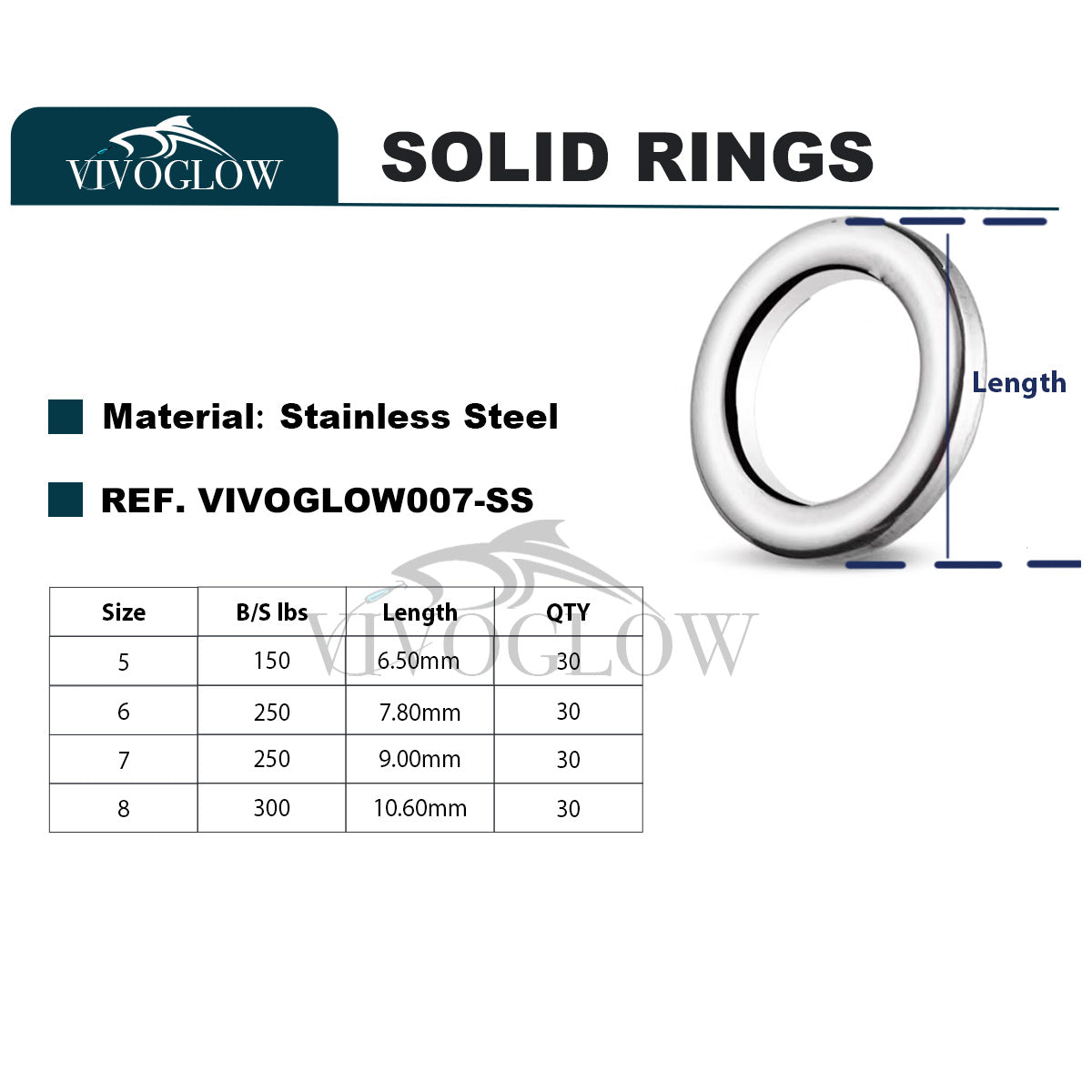 Fishing Solid Rings for Assist Hook