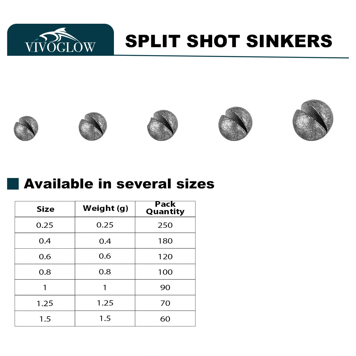 Split Shot Sinkers Fishing Weights