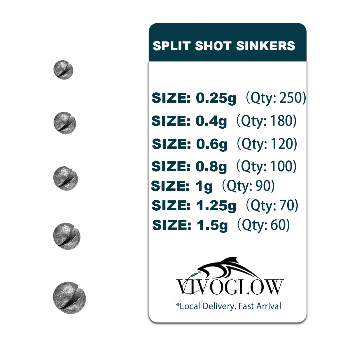 Split Shot Sinkers Fishing Weights