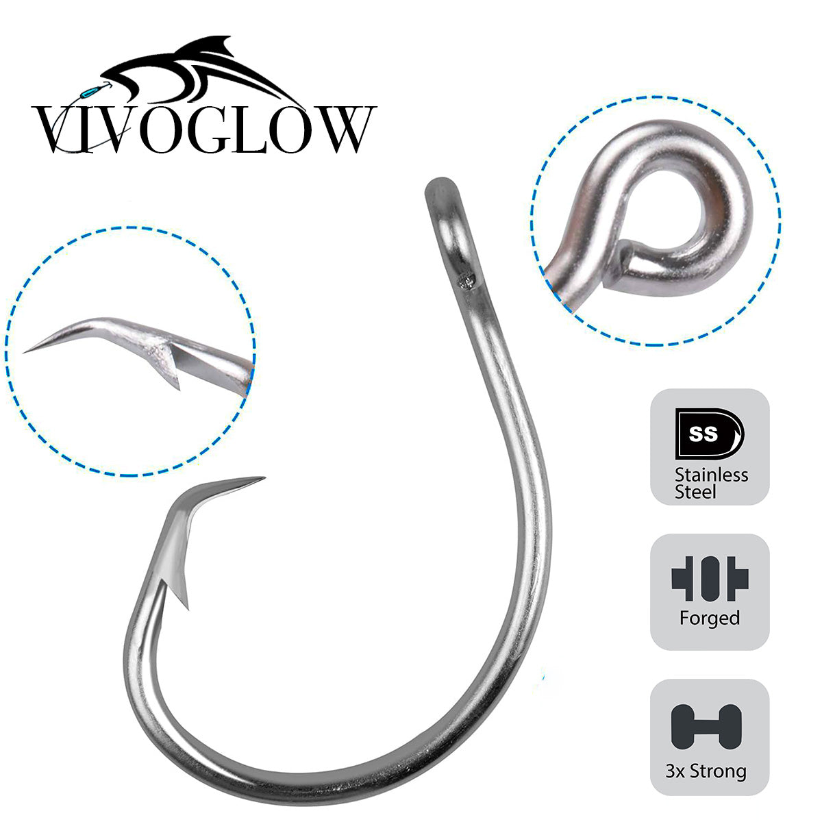 Tuna Circle Hooks - 3X Strong
