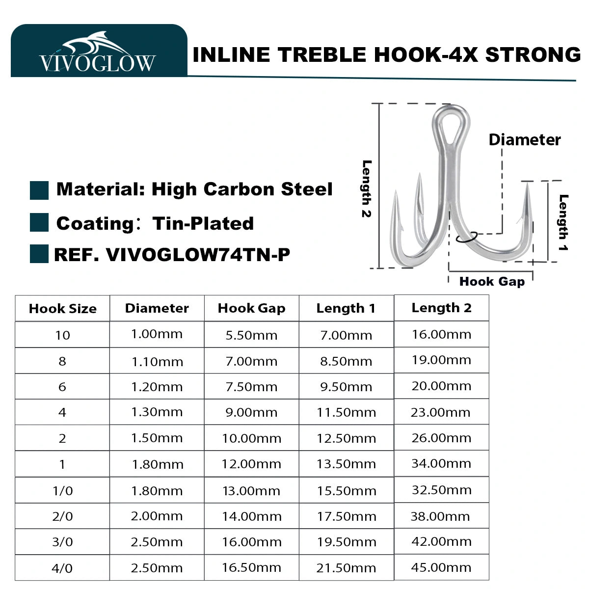 Barra Treble Hooks 4 x Strong