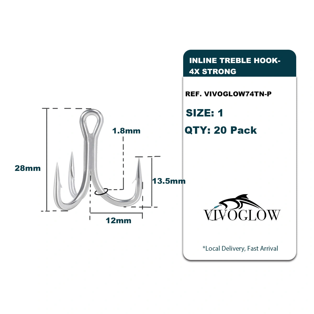 Barra Treble Hooks 4 x Strong