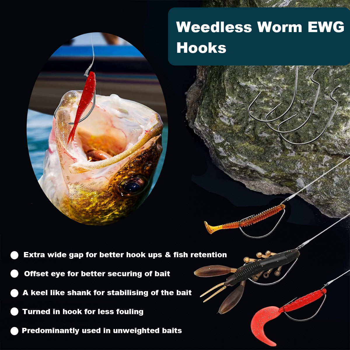 Weedless Worm EWG HW Hooks