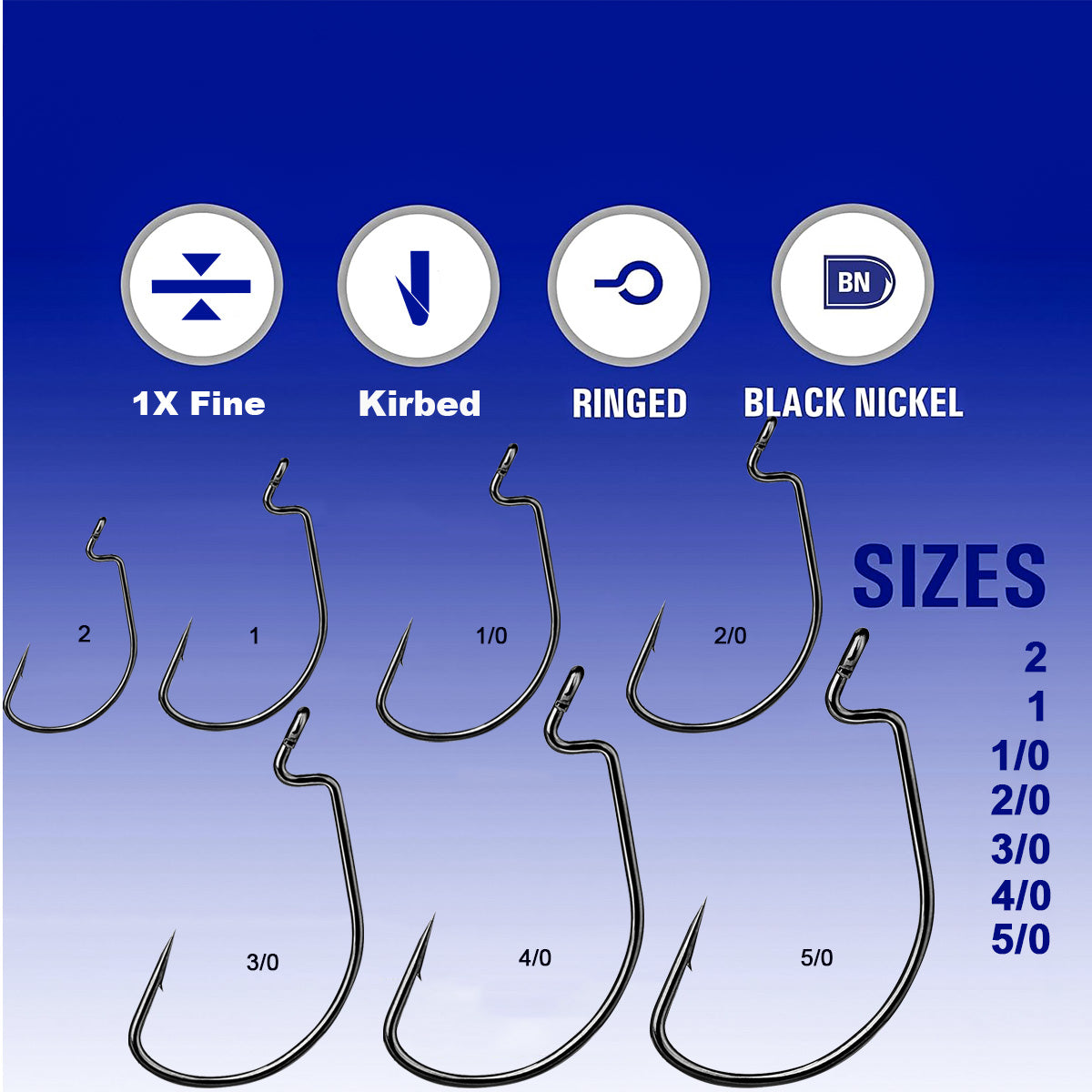 Weedless Worm EWG HW Hooks