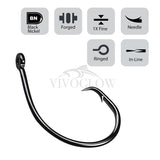 Inline Circle Hooks - 1X Fine
