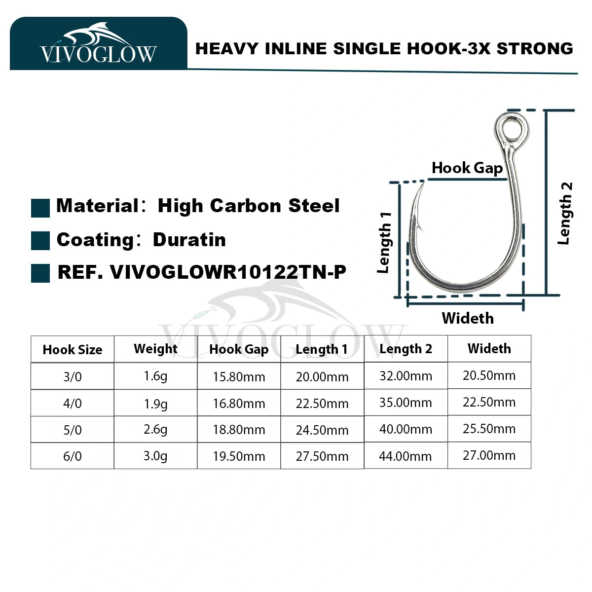 Inline Heavy Barbed Hook