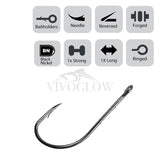 Long Baitholder Hooks- Black Nickel