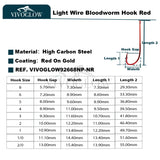 Wire Bloodworm Hook Red