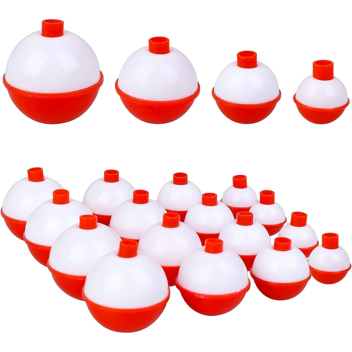 Red White Spring Loaded Fishing Floats