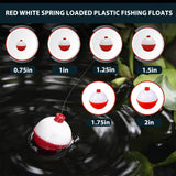 Red White Spring Loaded Fishing Floats