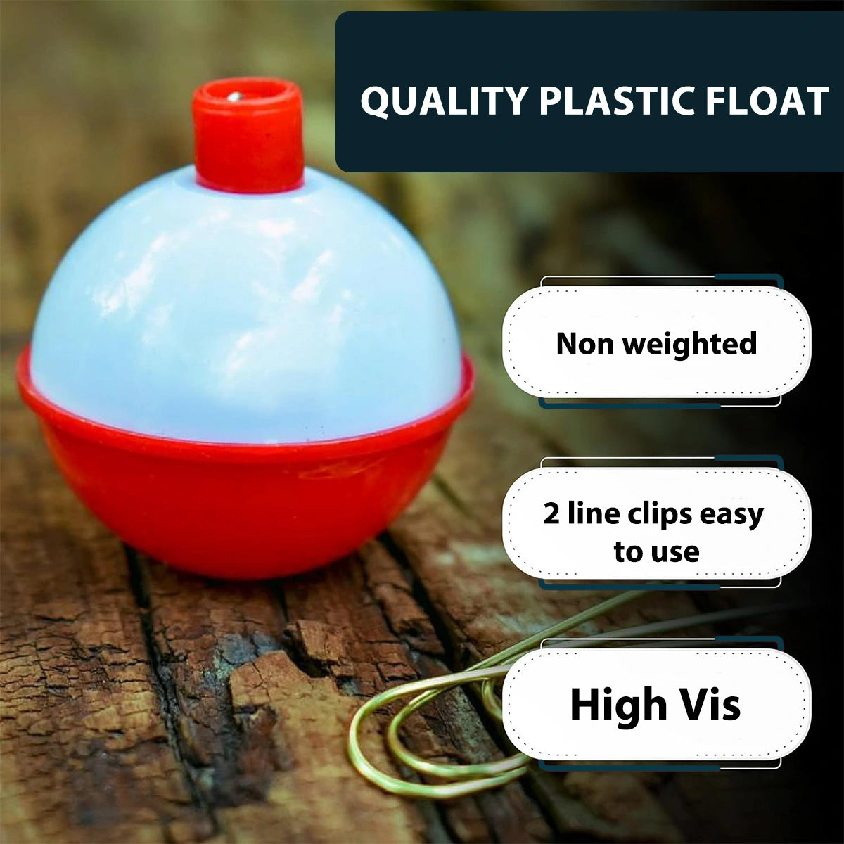 Red White Spring Loaded Fishing Floats