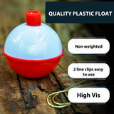 Red White Spring Loaded Fishing Floats